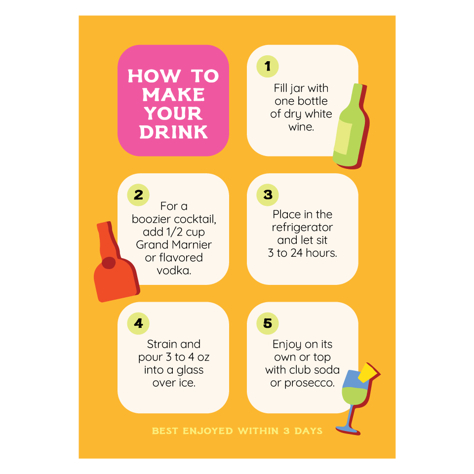 White Wine Sangria – Infusion Kit (Makes 10 Cocktails)